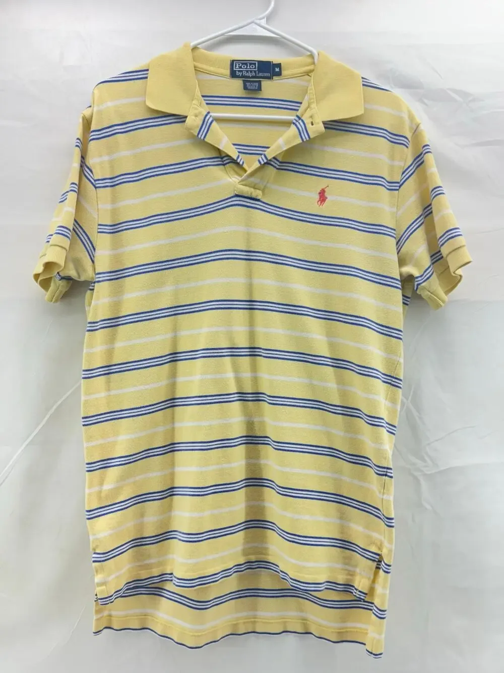 Ralph Lauren men’s M polo yellow and blue shirt.